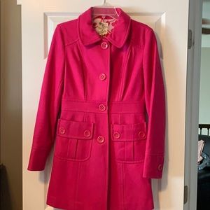 Nordstrom Hot Pink Wool Coat